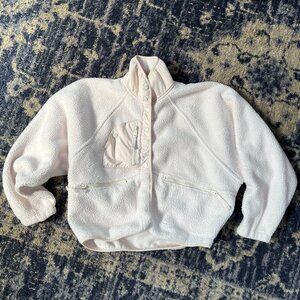 $168 Free People Movement Hit The Slopes Fleece Jacket Light Pink Size XS